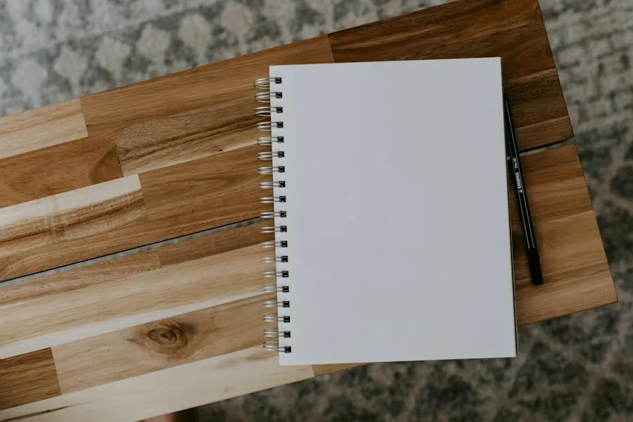 Caderno com encadernação em espiral